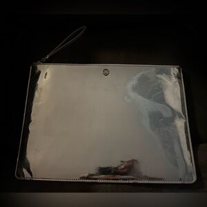 Lululemon Silver Metallic large size wristlet Goody Bag